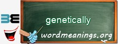 WordMeaning blackboard for genetically
